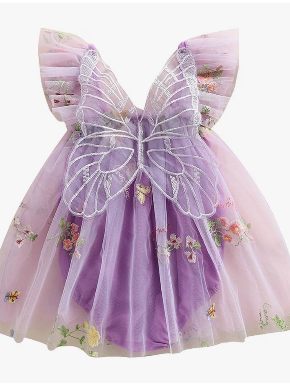 Purple Butterfly Fairy Dress Baby 3-6 months